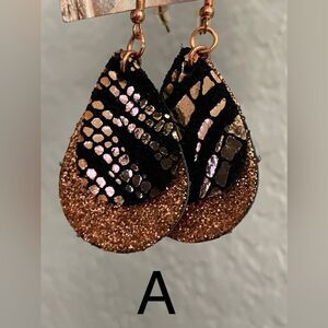 Woman’s sparkly earrings